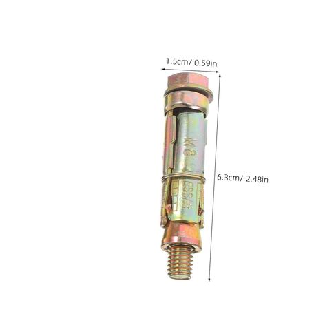 12Pcs Heavy Duty Shield Anchors Metal Expansion Screws for Concrete Brick Wall Construction Durable Fasteners with Enhanced Structural Integrity in Saudi Arabia
