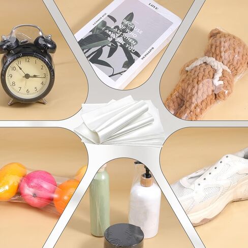 120 قطعة من أكياس التغليف المنكمش بالحرارة، مقاس 14×20 بوصة، أكياس تغليف قابلة للانكماش بالحرارة من مادة PVC الشفافة، غلاف صناعي من الدرجة الصناعية - أكياس شفافة لتزيين المتجر، سلال الهدايا، الأحذية، الجرار مشروع DIY in Kuwait