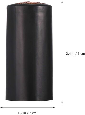 100Pcs Heat Shrink Wine Bottle Film - Black Pvc Shrink Capsules Top Seal Sleeves for Wine Bottling Home Restaurant Winery Wrapping in Saudi Arabia