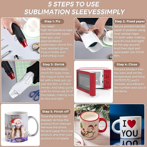 70 قطعة فيلم التسامي يتقلص التفاف 5X10 بوصة نقل الحرارة يتقلص الفيلم يتقلص التفاف أكياس الأبيض يتقلص التفاف العصابات للقدح in Kuwait