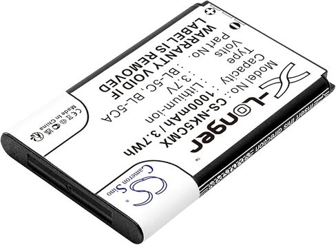 Replacement Battery for 3109 Classic 6270 2280 6230i 1110i N72 N-Gage 6630 1208 N-Gage 3120 6682 6265i N70 N71 6820 3110 1650 X2-01 C2-02 105 (2023) 1112, BL-5CA BL-5C battery 1000mAh in Saudi Arabia