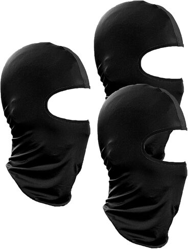 3 Pieces Balaclava Face Mask Outdoor Cycling Headgear Motorcycle Face Masks for Men and Women (LightGray) in Kuwait