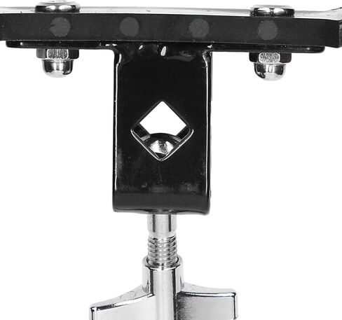 Hi Hat Tambourine Drum Set, Double Row Bells Musical Instrument for Drummers Guitarists Singers Composers, Multifunctional Hand Bell Rattle Loose,Black in Kuwait