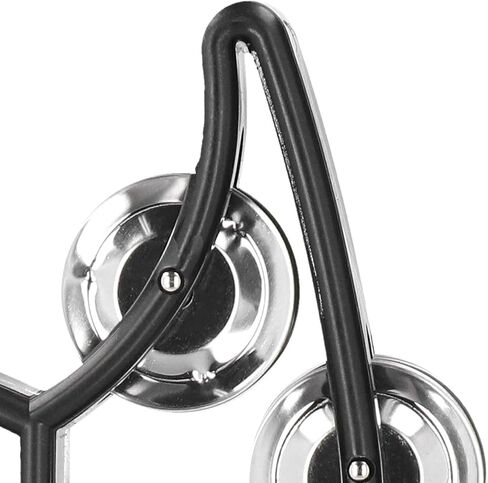 Hi Hat Tambourine Drum Set, Double Row Bells Musical Instrument for Drummers Guitarists Singers Composers, Multifunctional Hand Bell Rattle Loose,Black in Kuwait