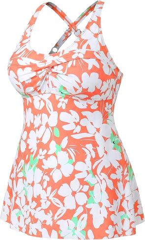 Agnes Orinda Plus Size Tankini Swimsuits for Women 2 Piece V Neck Floral Flowy Tops with Shorts Bathing Suits in Saudi Arabia