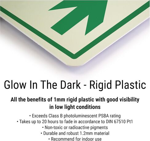 Food Waste - Recycling Symbol 150 x 200 mm - Glow In The Dark 1mm Rigid Plastic in Saudi Arabia