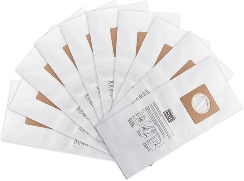 أكياس عمودية AH10143 للمكنسة الكهربائية Hoover HushTone CU2 CH54013 CH54015 CH54113 CH54115، لأكياس المكنسة الكهربائية التجارية Hoover، 10 عبوات - أبيض in Kuwait