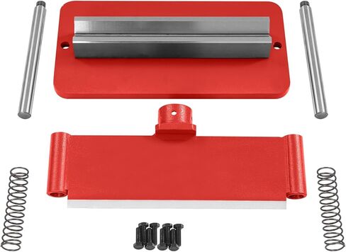 طقم ملحقات مكابس الضغط الهيدروليكي مقاس 12 بوصة من الفولاذ عالي التحمل لمكابس المتاجر الهيدروليكية القياسية 12/20 طن، تصميم زنبركي مزدوج، أحمر in Kuwait