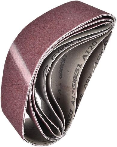 Generic ورق صنفرة الحزام، 5 قطع 457x75 مم حزام صنفرة شريط كاشط مجموعة صنفرة لأعمال النجارة، حبيبات تلميع معدنية 60/80/100/120/240 in Kuwait