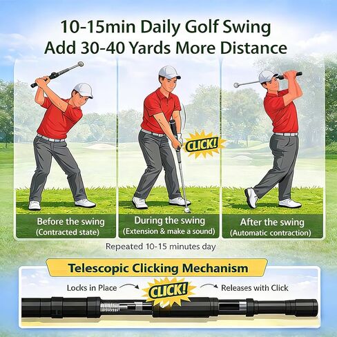 Golf Swing Trainer with Practice Ball & Golf Arm Band, Golf Swing Training Aid for Arm Connection, Golf Practice Training Aid for Indoor & Outdoor Use, Swing Corrector for Left & Right Handed Golfers in Saudi Arabia