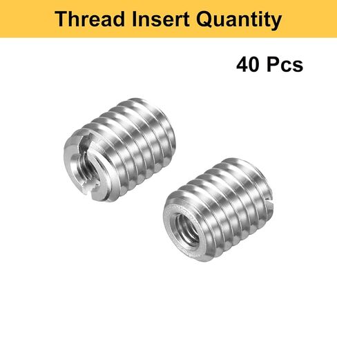 HARFINGTON 40 قطعة من حشوات إصلاح الخيط M10 x 1.5 ذكر إلى M5 x 0.8 أنثى خيط 12 مم طويل من الفولاذ المقاوم للصدأ تقليل المكسرات متري أكمام التنصت الذاتية الخيوط الصناعية السحابات in Kuwait