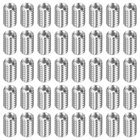 HARFINGTON 40 قطعة من حشوات إصلاح الخيط M10 x 1.5 ذكر إلى M5 x 0.8 أنثى خيط 12 مم طويل من الفولاذ المقاوم للصدأ تقليل المكسرات متري أكمام التنصت الذاتية الخيوط الصناعية السحابات in Kuwait
