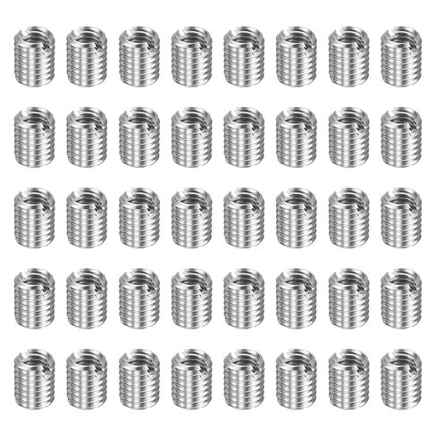 HARFINGTON 40 قطعة من حشوات إصلاح الخيط M10 x 1.5 ذكر إلى M5 x 0.8 أنثى خيط 12 مم طويل من الفولاذ المقاوم للصدأ تقليل المكسرات متري أكمام التنصت الذاتية الخيوط الصناعية السحابات in Kuwait