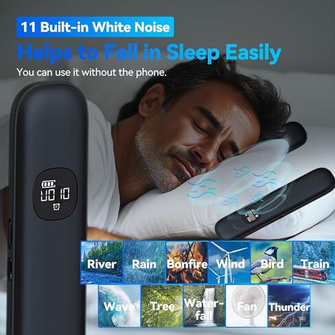 Bone Conduction Pillow Speaker | Under Pillow Bluetooth Speaker for Sleeping | Private Sleep Speaker with 11 White Noises & TF Card Slot – Ideal for Late-Night Scrolling Without Disturbing Partner in Kuwait