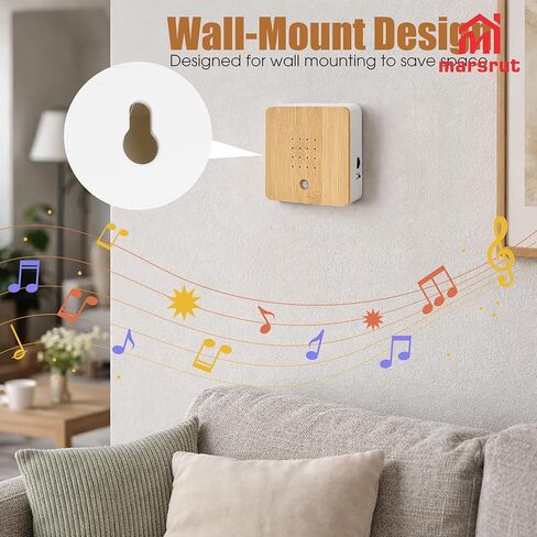 Bird Chirping Sound Device, Singing Bird Box Machine, Motion Sensor Activated Speaker with Natural Sounds, Nature Ambient Noise for Spa, Bathroom, Toilet, Guest, Relaxation, Therapy & Sleeping, 4.7" in Saudi Arabia