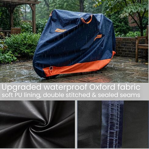 Waterproof E-Bike Cover, 420D Heavy Duty, Windproof, PU Coated, Compatible with Aventon Level 3, Velotric Discover 3 & Specialized Turbo Vado, up to 29"/700C in Saudi Arabia
