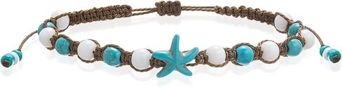 Turquoise Starfish Anklets for Women Bohemian Western Anklet Bracelets Summer Shell Starfish Anklets Waterproof Hawaiian Ocean Beach Surf Anklet Mermaid Jewelry Summer Beach Jewelry in Saudi Arabia