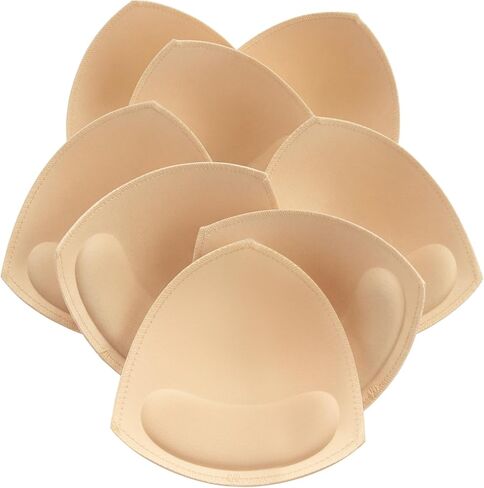 Bra Pads Inserts 4 Pairs Removable Push Up Padding Replacement Breast Enhancers for Sport Swimsuit Fits AB, CD, DE in Kuwait