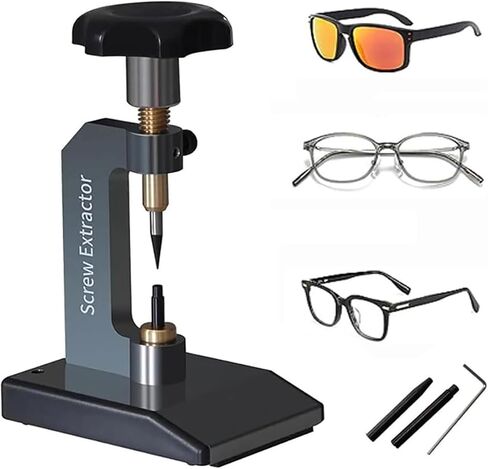 Eyeglass Broken Screw Extractor, Optical Glasses Screw Extractor, with Two Bottom Pins, Made of Metal Material, Glasses Broken Screw Removal Puller Tool for Optical Shop, Eye Hospital in Kuwait