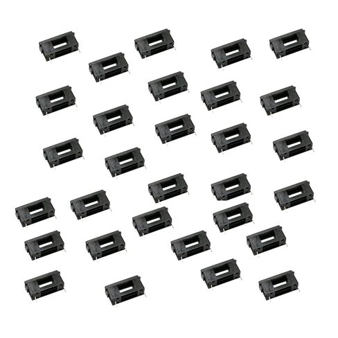 30PCS BLX-A 5x20mm PCB Board Plug-in Fuse Holder with Cover Plastic PCB Fixture Drill Holder 250V 10A for Home Appliances Machine Tools Printing Black in Saudi Arabia
