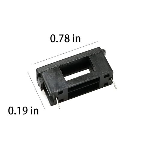 30PCS BLX-A 5x20mm PCB Board Plug-in Fuse Holder with Cover Plastic PCB Fixture Drill Holder 250V 10A for Home Appliances Machine Tools Printing Black in Saudi Arabia