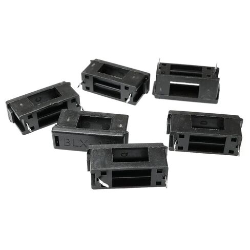 30PCS BLX-A 5x20mm PCB Board Plug-in Fuse Holder with Cover Plastic PCB Fixture Drill Holder 250V 10A for Home Appliances Machine Tools Printing Black in Saudi Arabia