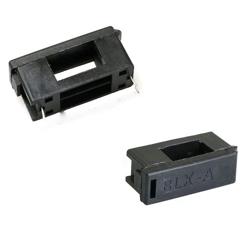 30PCS BLX-A 5x20mm PCB Board Plug-in Fuse Holder with Cover Plastic PCB Fixture Drill Holder 250V 10A for Home Appliances Machine Tools Printing Black in Saudi Arabia