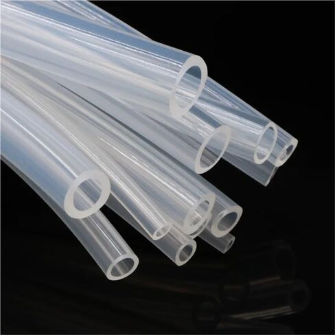 Rubber Hollow Tubes,1 Piece 1meter Length Silicone Rubber Hose, Transparent Flexible Silicone Tube ID 50mm 30mm for Aquariums(4mm*6mm)(18mm*24mm) in Kuwait