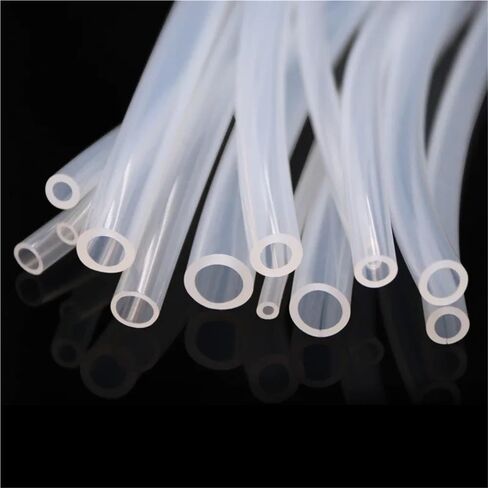 Rubber Hollow Tubes,1 Piece 1meter Length Silicone Rubber Hose, Transparent Flexible Silicone Tube ID 50mm 30mm for Aquariums(4mm*6mm)(18mm*24mm) in Kuwait