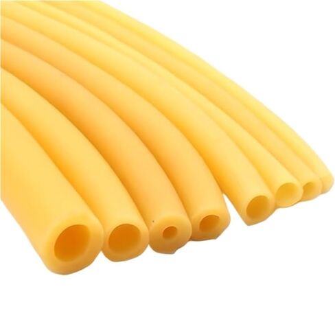 Rubber Hollow Tubes,1Meter Length Yellow Hollow Round Tube, Rubber High Resilient Latex Tubing OD 9mm 12mm 5mm 1pc(12mm*9mm)(4mm*2mm) in Kuwait