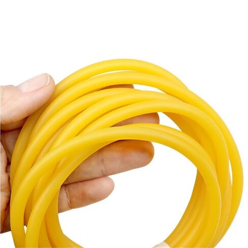 Rubber Hollow Tubes,1pc Yellow Tension Rubber Hoses, Anti-Aging Latex Tube Length 1M 10M 8M for Transmission(3.0M*18MM*22MM)(10M*8MM*14MM) in Kuwait