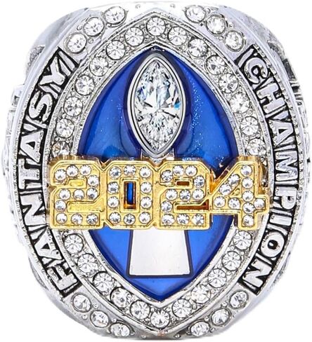 2024 Fantasy Football Ring 2025 with Wooden Box League Champion Trophy Rings Premium Award for Winner in Kuwait