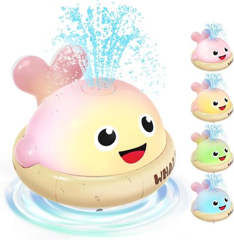 ألعاب حمام الطفل: حوت حمام الرشاش ، ألعاب الاستحمام للأطفال الذين تتراوح أعمارهم بين 1-3 ، ألعاب حمامات المياه في الهواء الطلق للأطفال الصغار 1 2 3 سنوات ، هدية عيد ميلاد للبنين والبنات in Kuwait