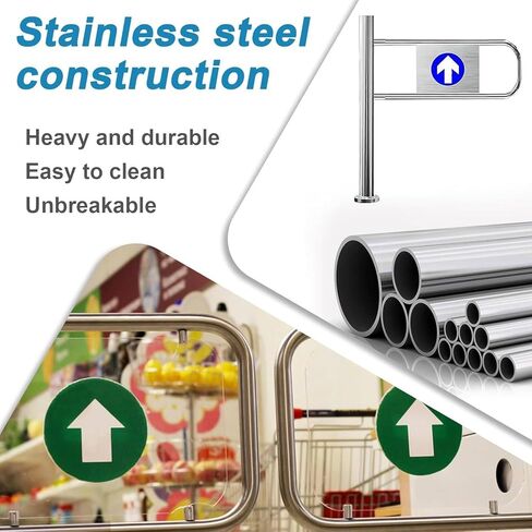 بوابة تأرجح تلقائية للارتداد، باب يدوي واسع من الفولاذ المقاوم للصدأ، بوابة تأرجح تلقائية للارتداد، وصول يدوي مفتوح للمشاة بزاوية 90 درجة لمحلات السوبر ماركت والمصانع والحدائق - آمن، متين، سهل الاستخدام in Kuwait