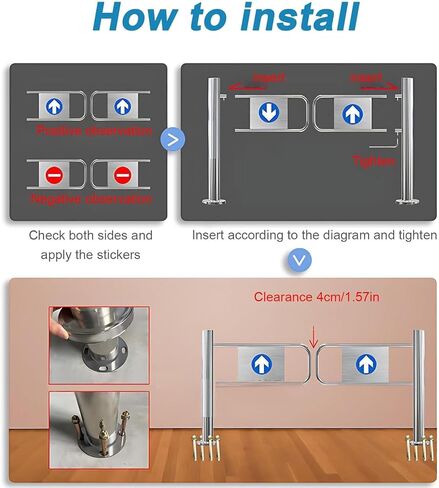 بوابة تأرجح تلقائية للارتداد، باب يدوي واسع من الفولاذ المقاوم للصدأ، بوابة تأرجح تلقائية للارتداد، وصول يدوي مفتوح للمشاة بزاوية 90 درجة لمحلات السوبر ماركت والمصانع والحدائق - آمن، متين، سهل الاستخدام in Kuwait