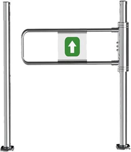 Durable Metal Swing Safety Gate for Supermarkets & Parks Unidirectional Push Design for Factories & Aisles(Silver-b,50x100cm) in Kuwait