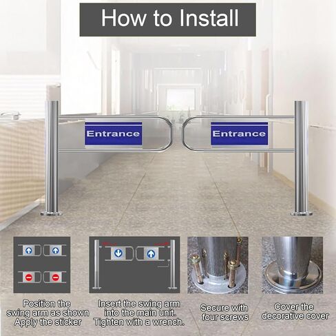 بوابة تأرجح تلقائية للارتداد على نطاق واسع من الفولاذ المقاوم للصدأ، باب يدوي، بوابة للمشاة من الفولاذ المقاوم للصدأ ذاتية الإغلاق، باب أمان متأرجح في اتجاه واحد للمول والمستشفى والمحطة والمصنع - متين in Kuwait