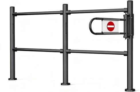 Auto-Close Manual Swing Safety Gate Self-Closing Pedestrian Guardrail for Warehouse & Supermarket Entry in Kuwait