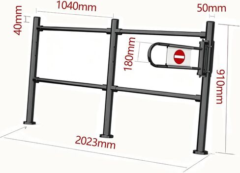 Auto-Close Manual Swing Safety Gate Self-Closing Pedestrian Guardrail for Warehouse & Supermarket Entry in Kuwait