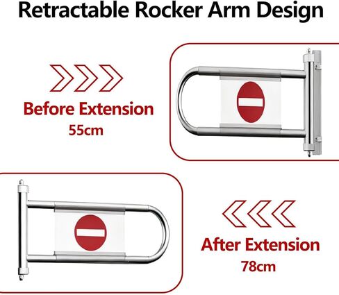 Auto-Close Manual Swing Safety Gate Self-Closing Pedestrian Guardrail for Warehouse & Supermarket Entry in Kuwait