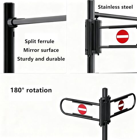 Auto-Close Manual Swing Safety Gate Self-Closing Pedestrian Guardrail for Warehouse & Supermarket Entry in Kuwait