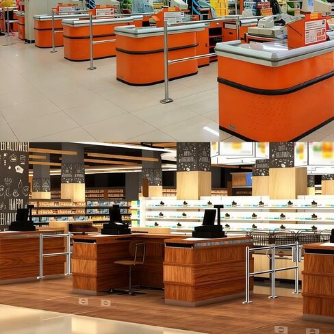 Auto-Close Manual Swing Safety Gate Self-Closing Pedestrian Guardrail for Warehouse & Supermarket Entry in Kuwait