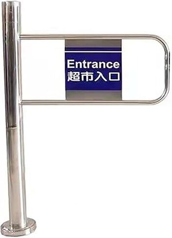 Metal Swing Gate One-Way Safety Entrance for Supermarkets Offices Libraries Guardrail for Enhanced Protection(Left,90cm) in Saudi Arabia