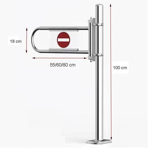 Supermarket Entrance Swing Gate Cashier Channel Import Export Safety Door with Column Entrance and Exit in Kuwait