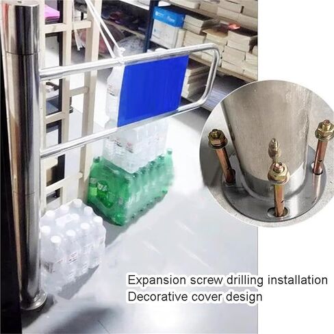 Supermarket Entrance Swing Gate Cashier Channel Import Export Safety Door with Column Entrance and Exit in Kuwait