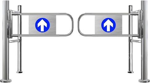 بوابة تأرجح أوتوماتيكية ذات مدخل عريض من الفولاذ المقاوم للصدأ، باب يدوي، بوابة تأرجح ذاتية الإغلاق في اتجاهين لمدخل سلامة السوبر ماركت والمستودعات - متينة وآمنة وسهلة الوصول in Kuwait