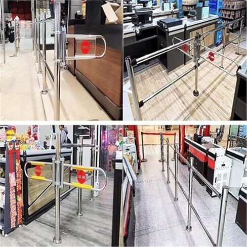 Swing Safety Gate for Supermarkets Spring-Loaded One-Way Entrance - Automatic Closing Pedestrian Access Door in Kuwait