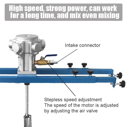 IBC Pneumatic Paint Mixer for 5-Gallon Barrels, 265 Gallon Air Agitator with Stainless Steel Rod, 1HP Motor, 0-1300 RPM, 1000L Capacity in Saudi Arabia