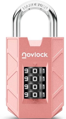 Combination Lock for Locker, 4-Digit Padlock with Code for Gym, School, Home & Work, 1-Pack, Orange in Kuwait
