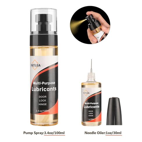 4.4oz Lock and Hinge Lubricant-Squeaky Lock Fix & Garage Door Lube with 3.4oz Spray & 1oz Precision Oiler for Locks, Sliding Door, Hinges & More in Saudi Arabia